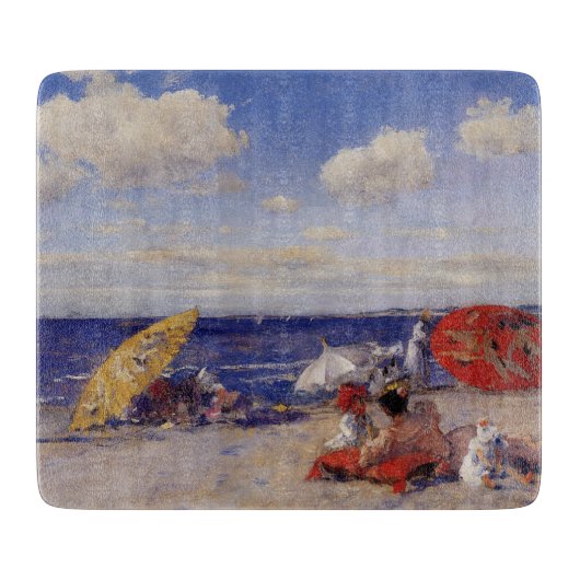 Zomdag aan de zeezijde (strand landschap) snijplank (Voorkant)