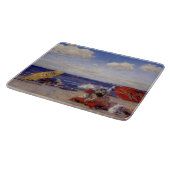 Zomdag aan de zeezijde (strand landschap) snijplank (Hoek)