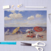 Zomdag aan de zeezijde (strand landschap) tissuepapier (Craft)