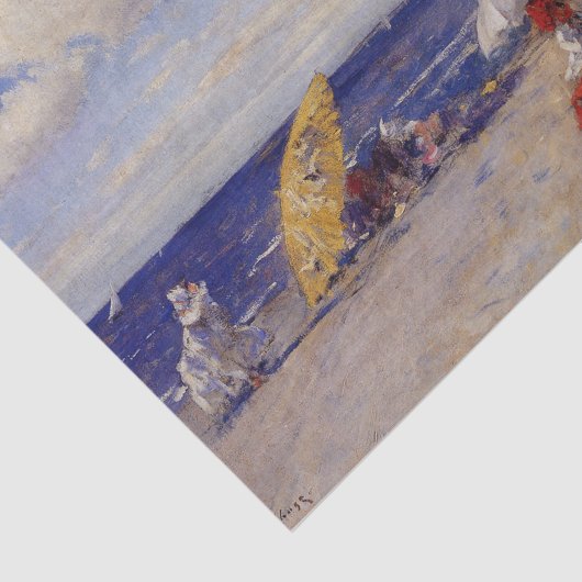 Zomdag aan de zeezijde (strand landschap) tissuepapier (Detail)