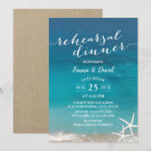 Zomdag Beach Weddenschap Starfish Rehearsal Dinner Kaart (Voorkant / Achterkant)