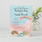 Zomdag bij de Beach Bachelorette Party Kaart (Staand voorkant)