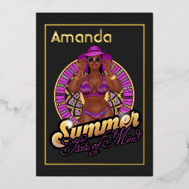 Zomdag deelstaat Mind Beach Birthday Party Folie Uitnodiging