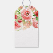 Zomdag- en winterfruit en groen Baby shower Cadeaulabel (Achterkant)