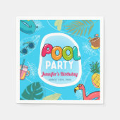 Zomdag in de zomerpool servet (Voorkant)