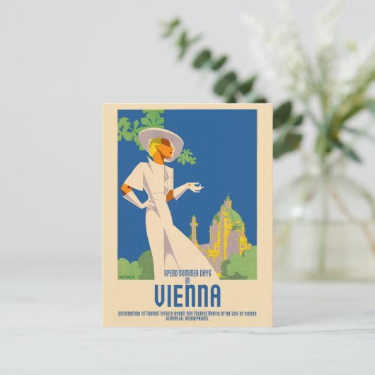 Zomdag in Wenen in de woensdagposter 1937 Briefkaart (Staand voorkant)