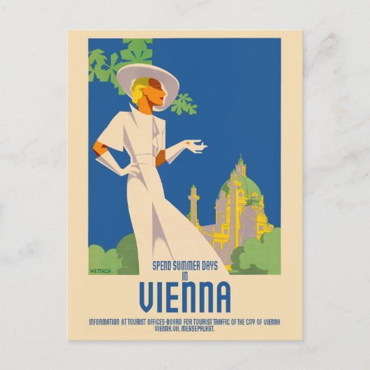 Zomdag in Wenen in de woensdagposter 1937 Briefkaart (Voorkant)