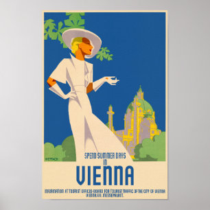 Zomdag in Wenen in de woensdagposter 1937 Poster