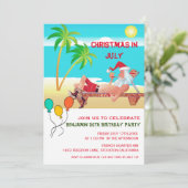 Zomdag kerstfeest in juli kaart (Staand voorkant)