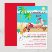 Zomdag kerstfeest in juli kaart (Voorkant / Achterkant)