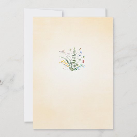 Zomdag Kind van wilde bloemen Kaart (Achterkant)