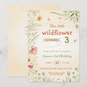 Zomdag Kind van wilde bloemen Kaart (Voorkant / Achterkant)