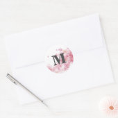 Zomdag monogram Klassieke Ronde Sticker (Envelop)
