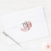 Zomdag monogram Klassieke Ronde Sticker (Envelop)