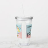 Zomdag op de strand 18e verjaardag acryl drinkbeker (Links)