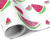 Zomdag roze en rode watermeloen cadeaupapier (Rol Hoek)