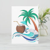 Zomdag Surf Beach Vacation Birthday Kaart (Staand voorkant)