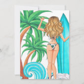 Zomdag Surf Beach Vacation Birthday Party Invitati Kaart (Voorkant)