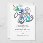Zomdag Surf Beach Vacation Birthday Party Invitati Kaart (Achterkant)