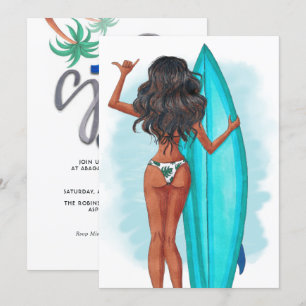 Zomdag Surf Beach Vacation Birthday Party Invitati Kaart