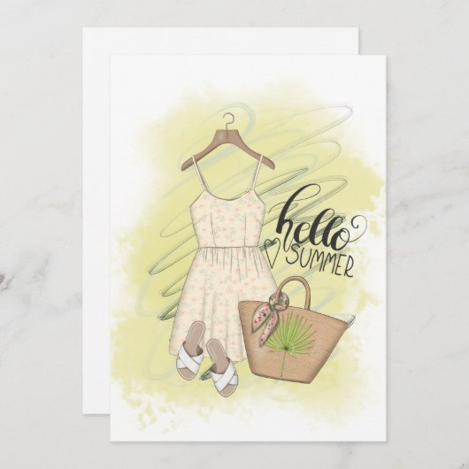 Zomdag vakantievakantie kaart (Voorkant / Achterkant)