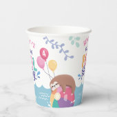 Zomdag van de zomer papieren bekers (Achterkant)