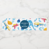 Zomdag van de Zomer van het Pistool van het water  Waterfles Etiket (Enkel label)