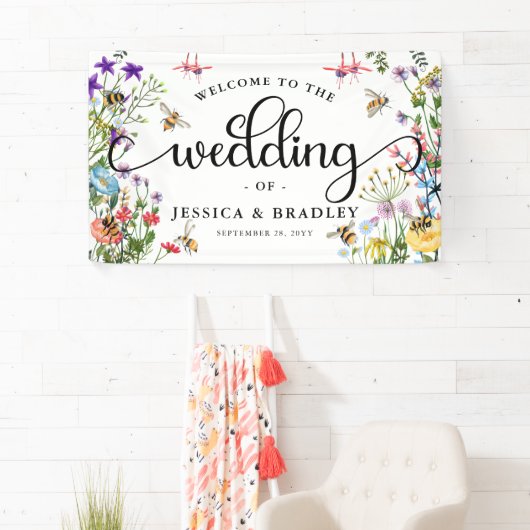 Zomdag Wilde bloem en BumbleBee Spandoek (Insitu)