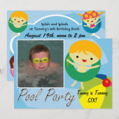 Zomdag Zwembrauwpoolfeest Kaart (Voorkant / Achterkant)