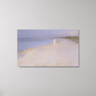 Zomdagavond bij de zuidstrand, Skagen, 1893 Canvas Afdruk