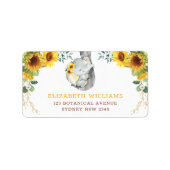 Zomenbloem Elephant Baby Greenery Birthday Etiket (Voorkant)