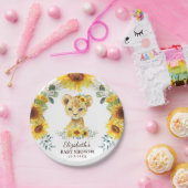 Zomenbloem Oerwoud Baby shower Papieren Bordje (Feest)