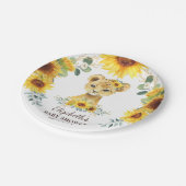 Zomenbloem Oerwoud Baby shower Papieren Bordje (Gekanteld)