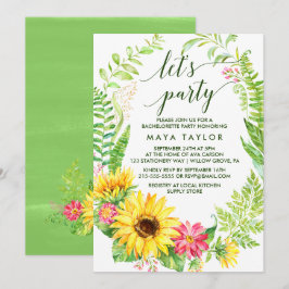 Zomenbloem Wreath Let's Party Kaart