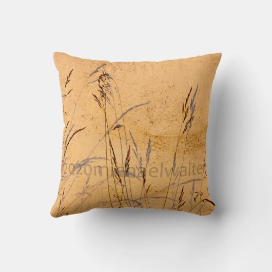 Zomentgrassen en Poster van de schaduwen Kussen (Achterkant)