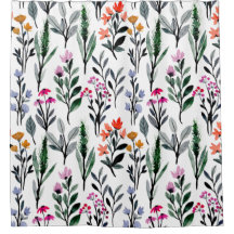 Zomentuin Wilde bloemen Waterverf wit groen