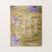 Zomenweiland met blauwe maïskolven legpuzzel (Verticaal)