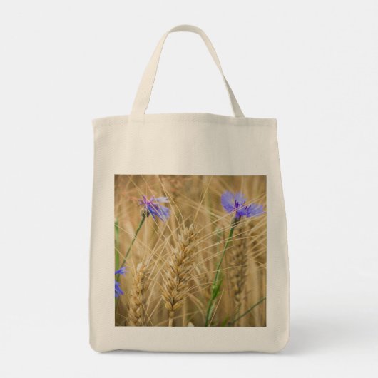 Zomenweiland met blauwe maïskolven tote bag (Achterkant)