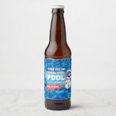 Zomenzwembad Tropisch Birthday Blue Bier Etiket (Voorkant)