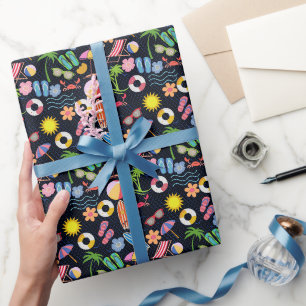 Zomer 01.b.Zwart BG Cadeaupapier