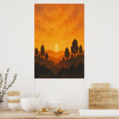 Zomer 10, August Horizon, seizoensgebonden print (Keuken)