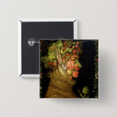 Zomer 1573 vierkante button 5,1 cm (Voorkant /achterkant)