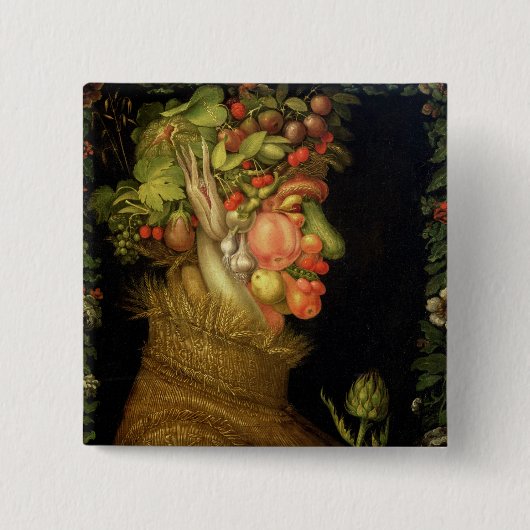 Zomer 1573 vierkante button 5,1 cm (Voorkant)
