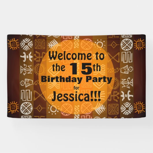 Zomer 15e verjaardag Persoonlijke banner (Horizontaal)