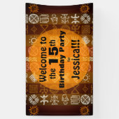 Zomer 15e verjaardag Persoonlijke banner (Verticaal)