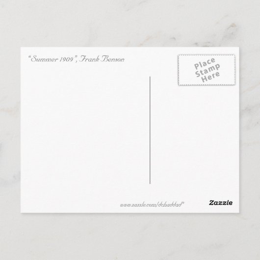 zomer 1909 briefkaart (Achterkant)