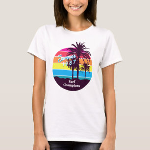 Zomer 1987 Surf Champions Stijl T-shirt