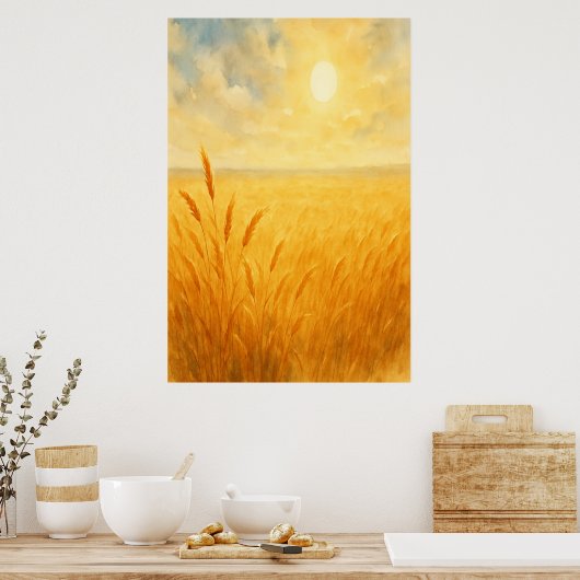 Zomer 1, Velden van Licht, Seizoensgebonden Print (Keuken)