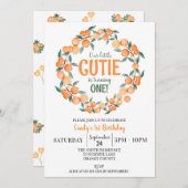 Zomer 1e Verjaardag, Sinaasappels Citruskrans Kaart (Voorkant / Achterkant)