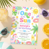 Zomer 1e verjaardagsuitnodiging - Een in de zon Kaart